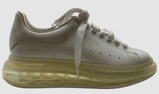 Alexander McQueen Men's White Oversized Transparent Sole Sneakers Shoes Size 39