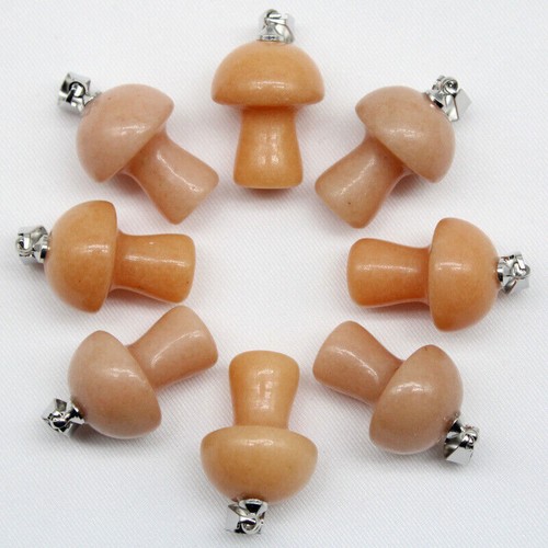100pcs Natural Stone Quartz Crystal Mushroom Pendants for DIY Jewelry Wholesale - Picture 44 of 61