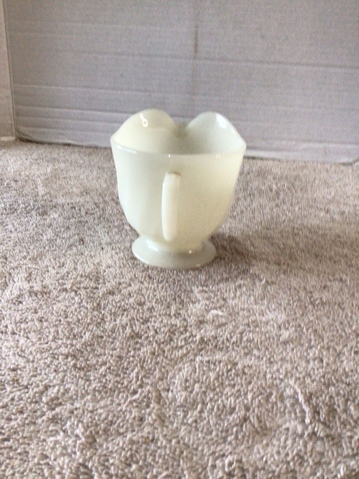 Vintage Fire King Oven Ware Milk Glass Creamer 3 3/4” Tall eBay