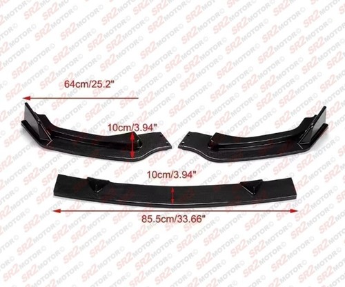 For 2014-2017 Infiniti Q50 Sport Gloss Black Front Bumper Lip Spoiler Splitter - Picture 4 of 4