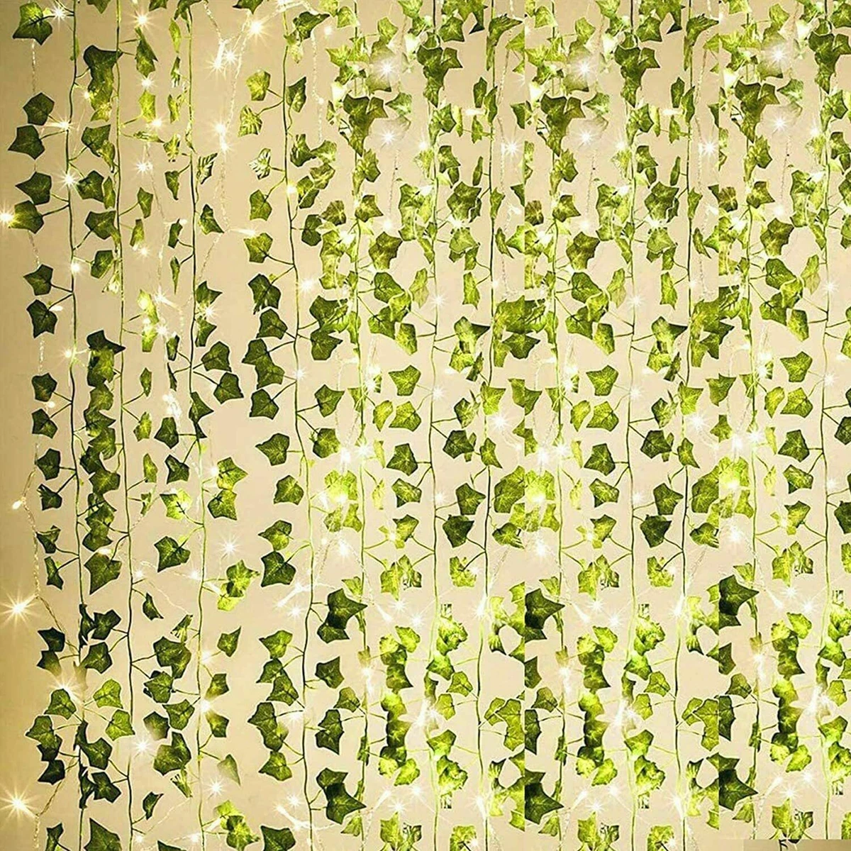 Artificial ivy garland with lights deals