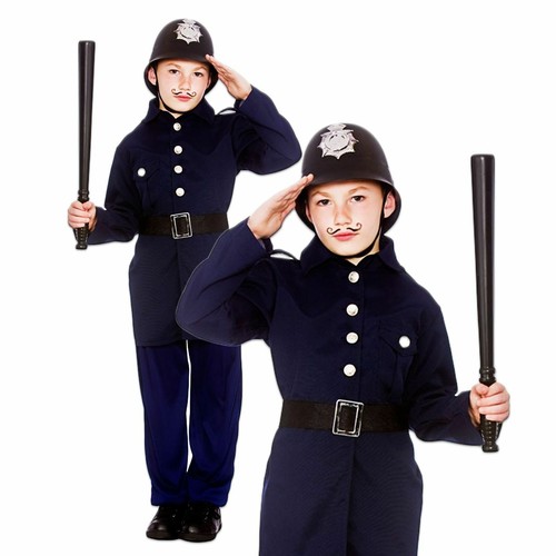 Child VICTORIAN POLICEMAN Cop Boy Police Military Fancy Dress Book Week Costume - Picture 2 of 5