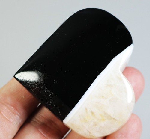 Natural Beautiful Orca Agate With Quartz Crystal Palm Stone Heart Reiki Healing - Picture 5 of 9