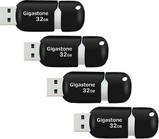 Gigastone 32GB (4-Pack) USB 2.0 Flash Drive Capless Retractable Pen Drive