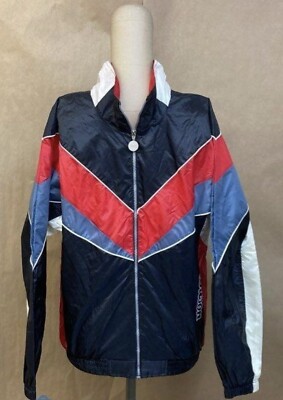 NWT VNT Y2K Wilson Advantage Red White Blue Full Zip Windbreaker Jacket Small