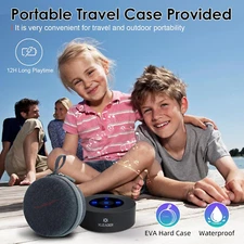 XLeader SoundAngel A8 Portable BT Speaker (Black) AUX Audio Line in Travel Case