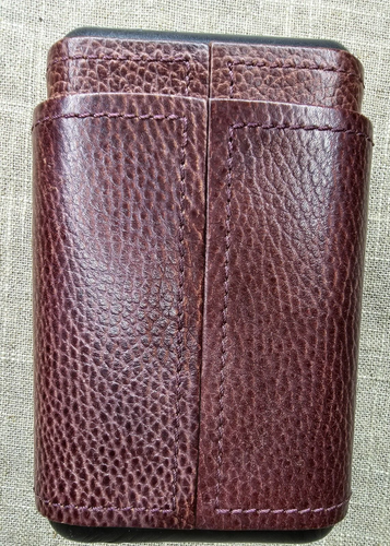 Thompson Zigarre 1915 Reise Zigarrenetui Zeder gefüttert braun Pebbled Leder Vintage - Bild 3 von 9