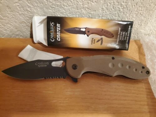 Cuchillos plegables De colección Marrón Camillus Mango de titanio