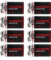 8 Batterie Pile Warriors 9V Pile 9 Volt V Batterie Alcaline