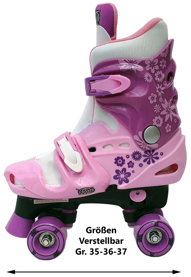 Mädchen Rollschuhe verstellbar 35 36 37 Discoroller Rollerskates Roller Kinder - Bild 3 von 4