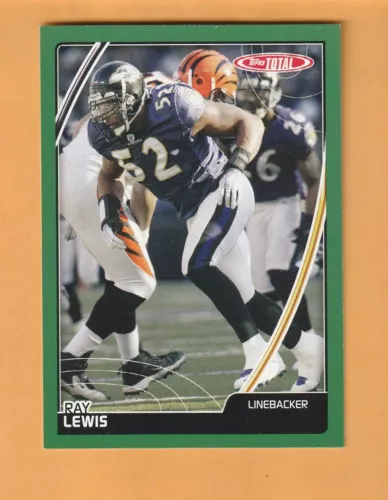 Ray Lewis Baltimore Ravens 2007 Topps Total #370 Miami Hurricanes 4D