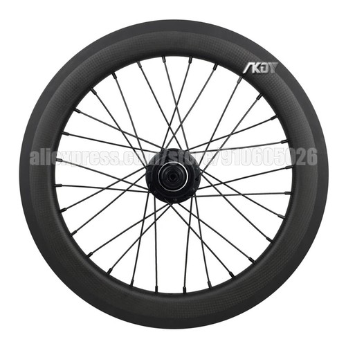 16inch 349 Carbon Fiber Folding Road Bike Wheelset Clincher 38x25mm Disc Brake - Picture 2 of 12