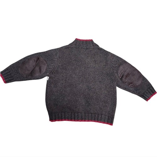 OshKosh Brown and Red Snowflake Full Zip Sweater. Sz. 2T - Picture 2 of 9