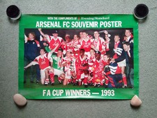 Arsenal FC poster FA Cup Winners 1993 George Graham's team at Wembley