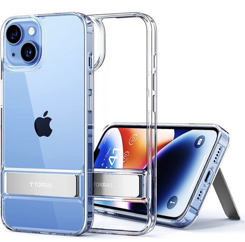 Torras moonclimber for Iphone 14 Plus Case, shockproof, kickstand, 2022, clear