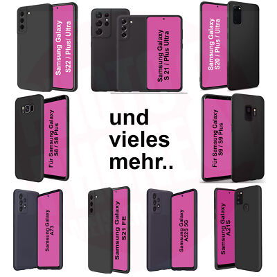 Hülle für Samsung Galaxy S20 / Plus / Ultra FE Silikon Case Matt Schwarz Cover
