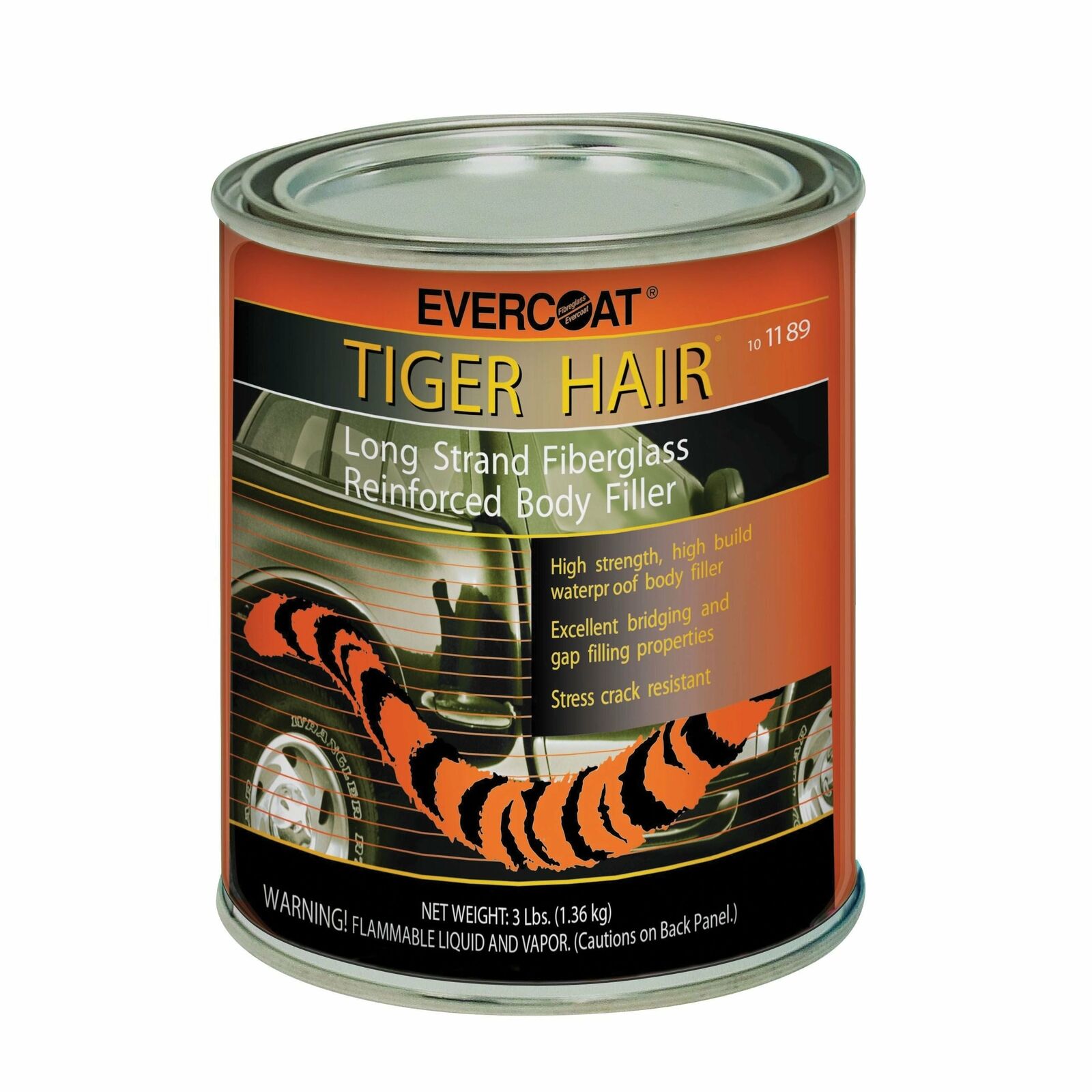 EVERCOAT® TIGER HAIR® 101189 Long Strand Fiber Reinforced Filler, 1qt