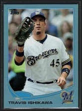 Travis Ishikawa 2013 Topps #45 Blue Parallel - Milwaukee Brewers