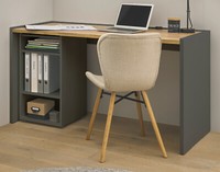 Schreibtisch Container BüRo Homeoffice Tisch Set 2-Tlg. Grau Wotan Eiche Center