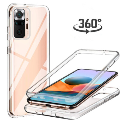 Für Xiaomi 13T 12T 11T Redmi Note 12 11 10 Pro 360° Klar TPU+PC Case Schutzhülle