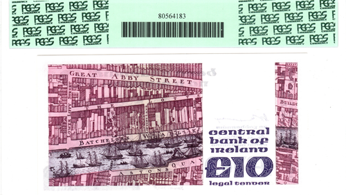 Ireland 10 Punt 1978 PCGS Gem UNC-65 PPQ Banknote P-72a Prefix GJC Paper Money - Picture 2 of 2