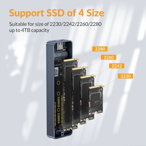 IDsonixM.2 Nvme Gehäuse SSD Festplattengehäuse NVME SATA Adapter USB3.2 6-20gbps - Bild 9 von 29