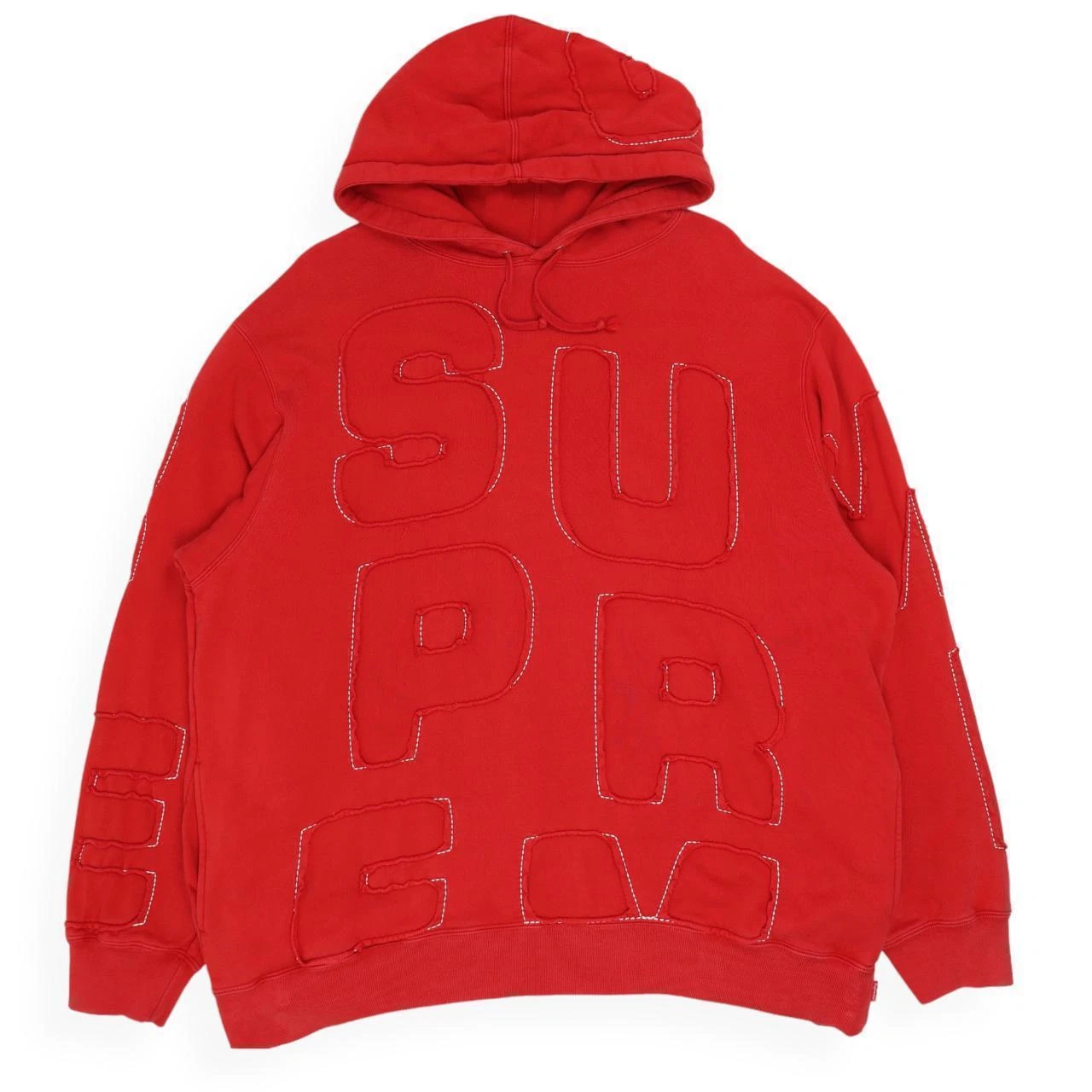 Sweat à capuche Supreme Cutout Letters taille X Large rouge