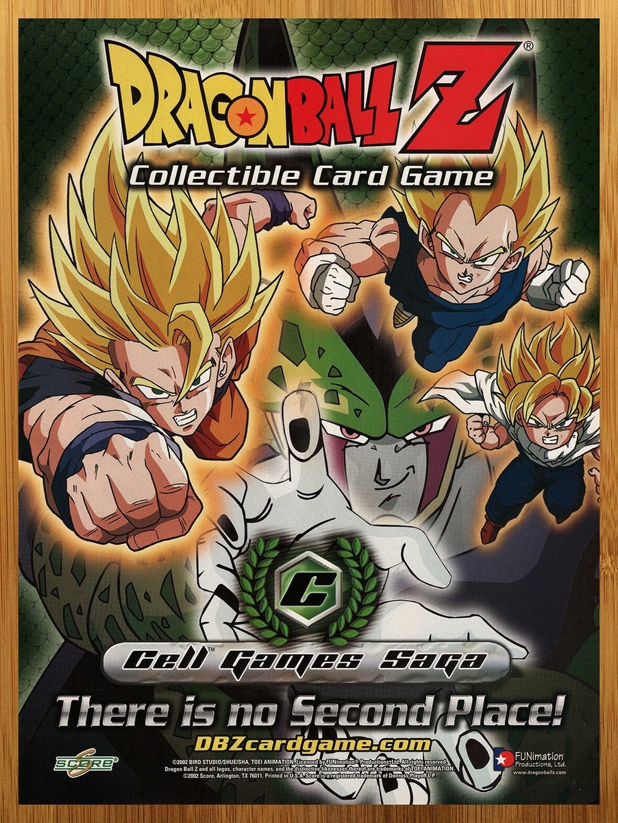 2002 Dragon Ball Z CCG Cell Games Saga Print Ad/Poster TCG Card