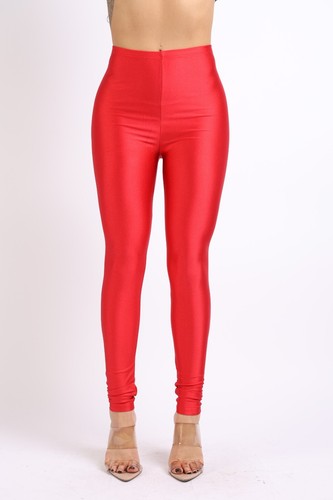 Glänzende Damen-Leggings Stretch Neonhose Tanz Rave Club Party Yoga Outfit - Bild 55 von 88