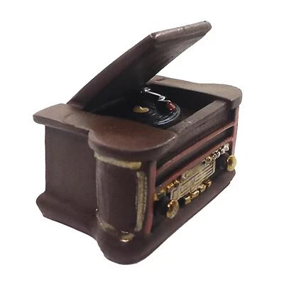 MARKENLOS 1/6 Scale Dolls House Grammophon Harz Plattenspieler Musik Living Craft Doll