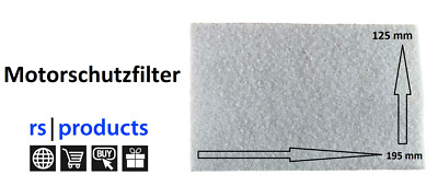RS-Products Universal Motorschutzfilter für Staubsauger, 1 Stück, zuschneidbar