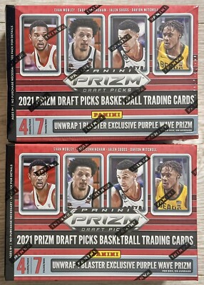 2x Lot - 2021 Panini Prizm Draft Basketball Blaster Box - Cade Cunningham Rookie