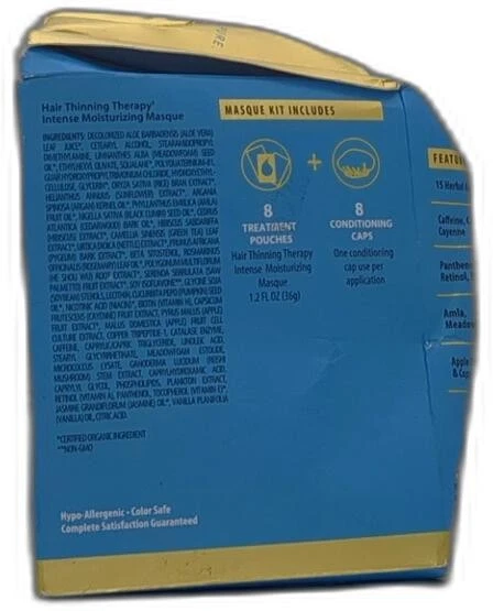 Интенсивная увлажняющая биотиновая маска Pura D'or Hair Thinning Therapy 1,2 унции 8 упаковок - Изображение 4 из 4