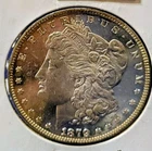 1879 $1 MORGAN SILVER DOLLAR DMPL! NICE MIRRORS Rim SLIGHT RIM TONING!
