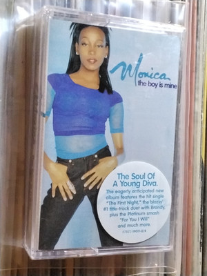 MONICA THE BOY IS MINE CASSETTE USA EDITION HYPE STICKER SEALED SOUL RNB HIP HOP