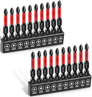 20-PCS Phillips Bits #2 Impact, Magnetic 2'' Phillips Head Drill & Screwdriver B