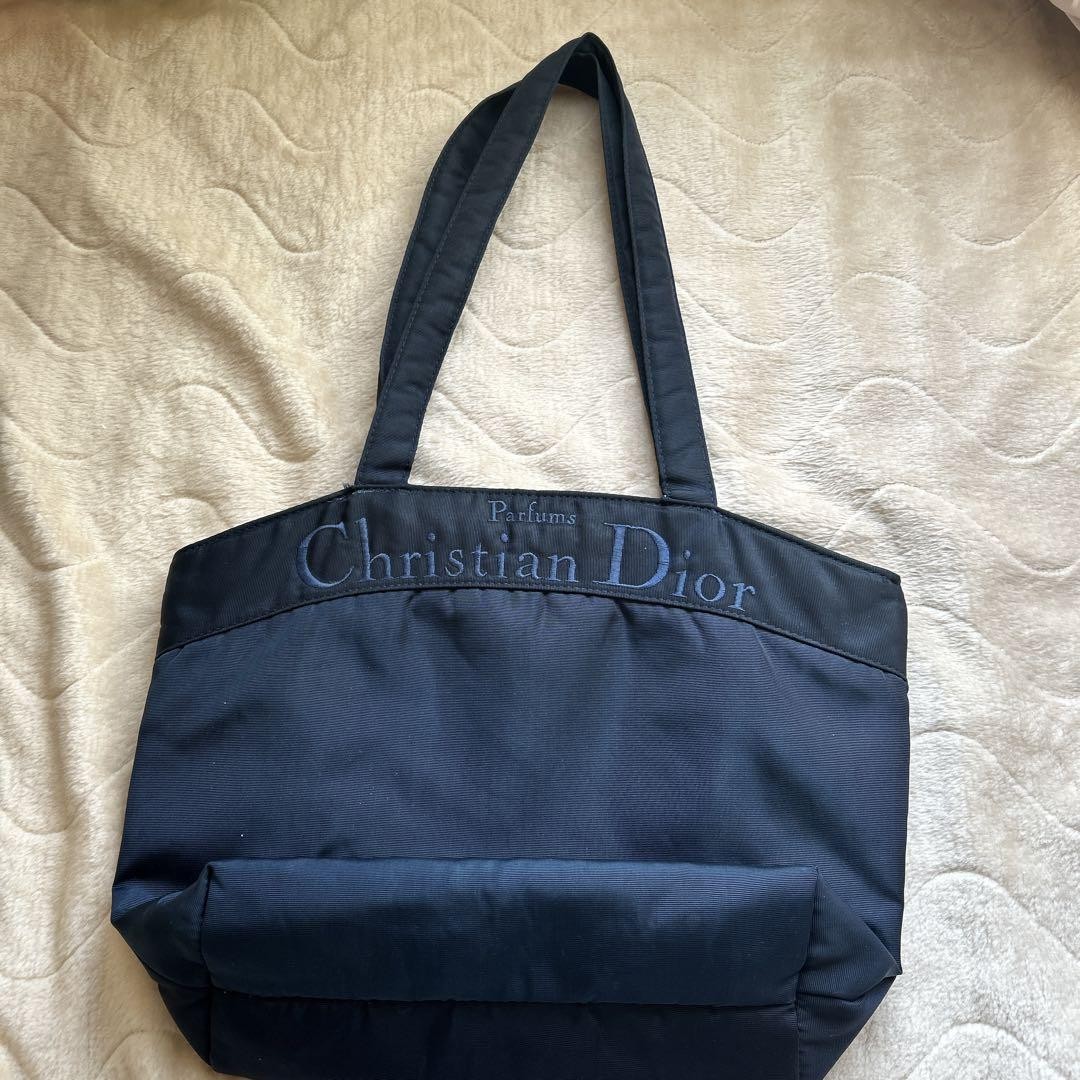 Dior Dark Blue Nylon Tote Bag Authentic F0512547