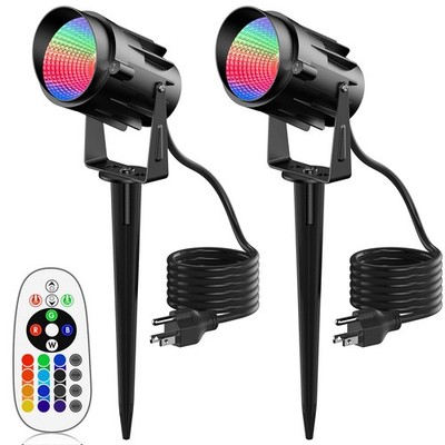 Outdoor Spotlights RGBW Led Lights, 12W Color Changing Landscape Lighting for...