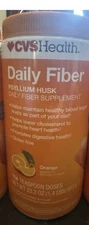 CVS Health Daily Fiber Supplement 114 Tsp Doses Psyllium Husk Exp 01/26
