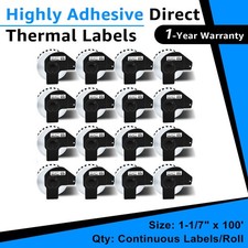 16Rolls 1.1" x 100' Continuous Paper Tape DK-2210 forl Brother QL Label Printer