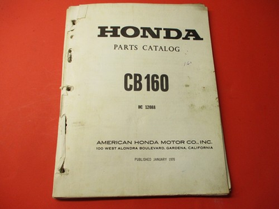 #ad #ad OEM ORIGINAL HONDA PARTS CATALOG MANUAL 1965 CB160 $99.99
