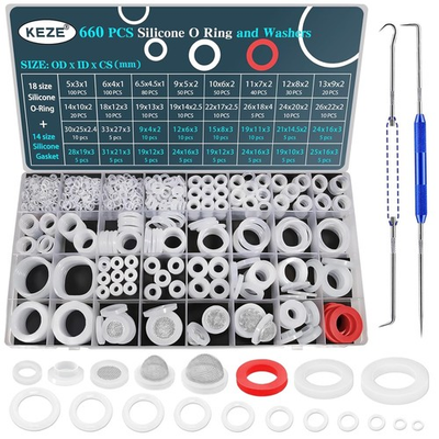 #ad Universal White Silicone Washer Set $32.39