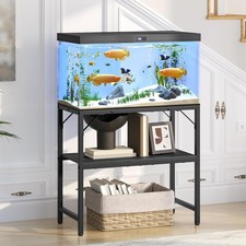 30 Gallon Fish Tank Stand Aquarium Stand with 2-Tier Storage Shelves Heavy Duty