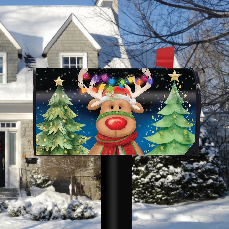 Cubierta de buzón de gran tamaño de reno festivo Briarwood Lane Foto 2 de 3