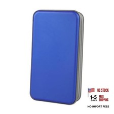 CD Case Hard Plastic Organizer Wallet for Car 96 Capacity Blue