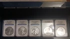2011 25TH ANNIVERSARY AMERICAN SILVER EAGLE 5 COIN SET PF70 & MS70 OGP & COA