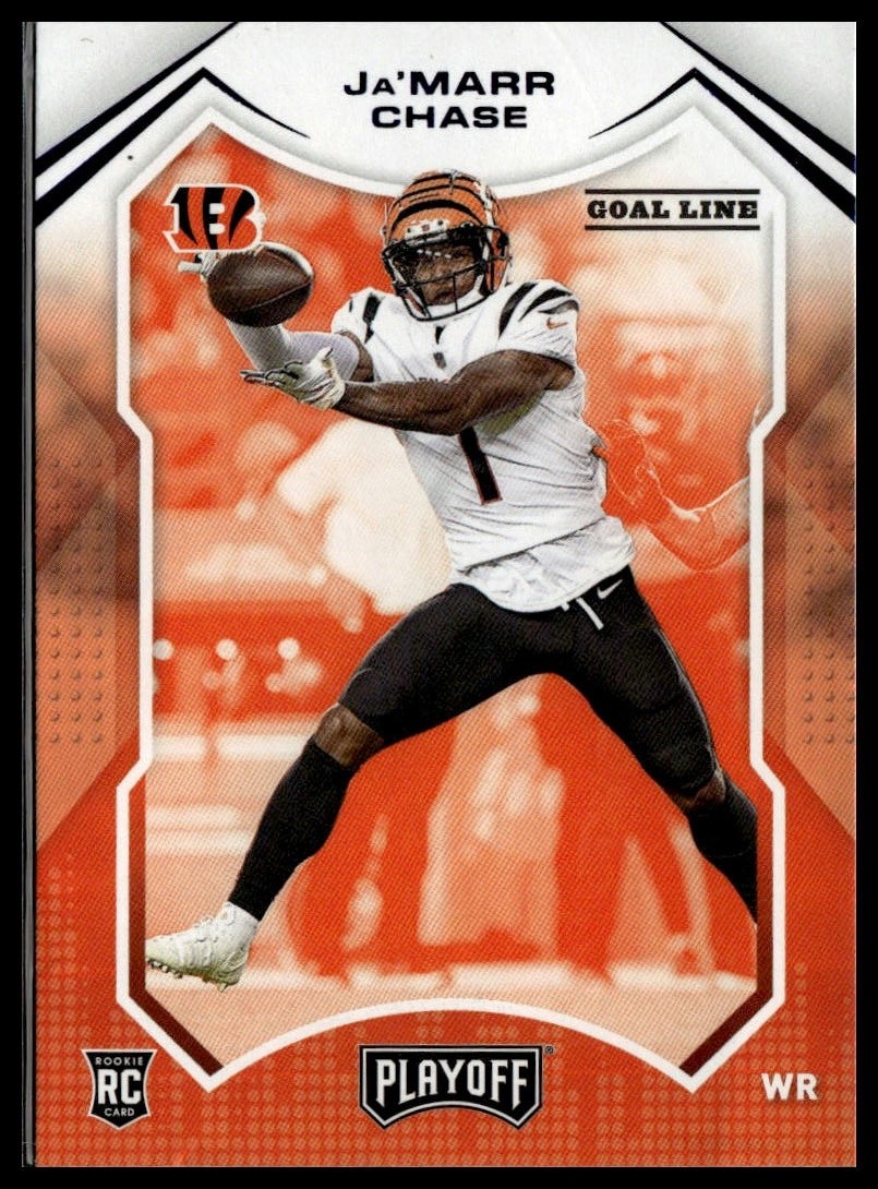 2021 Panini Playoff #205 Ja'Marr Chase Goal Line RC