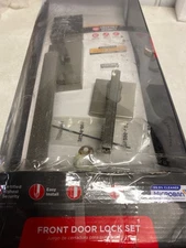 Kwikset Entry Handleset & Deadbolt w/San Clemente Reversible Lever, Satin Nickel