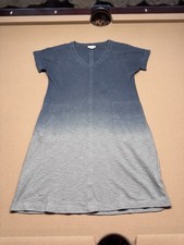 J Jill Fit French Terry Blue Ombré Dress Women's XS
