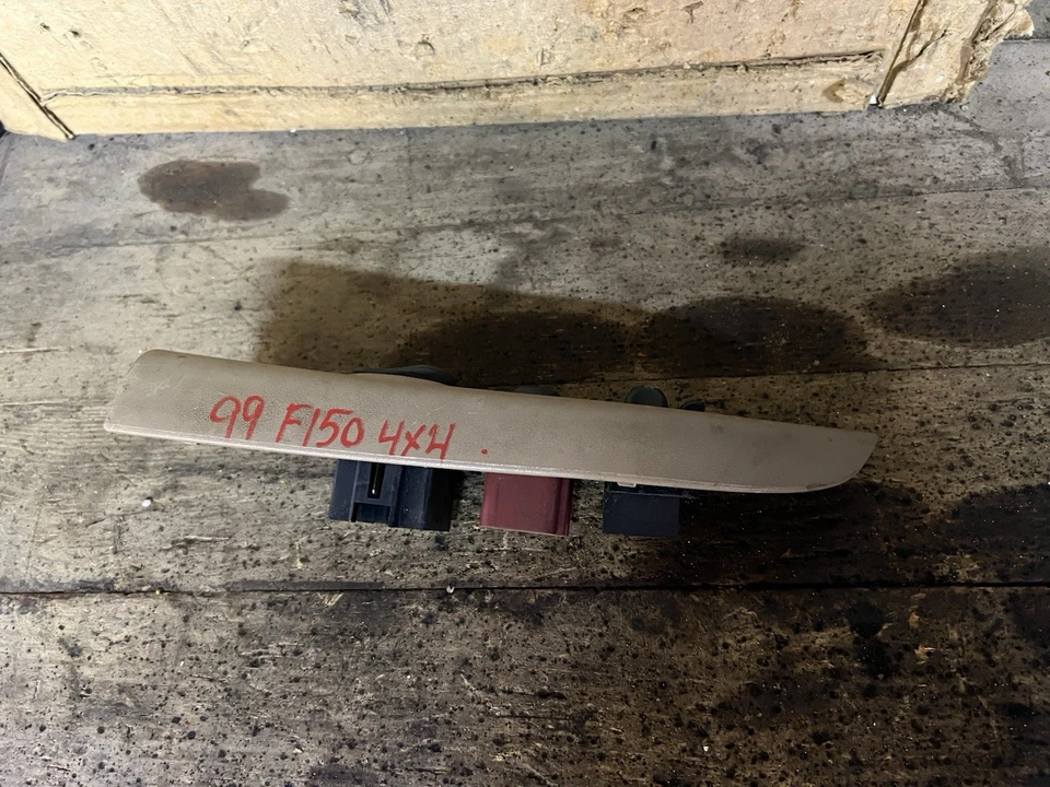 1999-2002 FORD F-150 ГРУЗОВИК REG. ГЛАВНЫЙ ВЫКЛЮЧАТЕЛЬ СТЕКЛОПОДЪЕМНИКА КАБИНЫ ЖЕЛТОВАТО-КОРИЧНЕВЫЙ ОБОДОК - Изображение 4 из 4